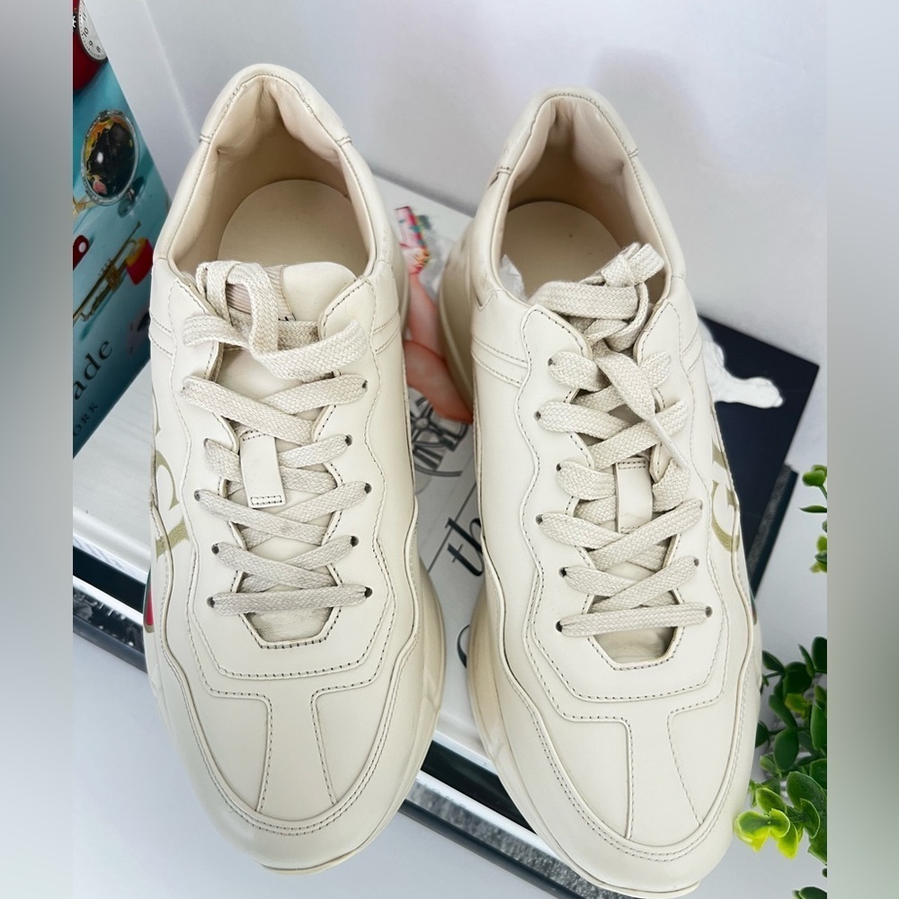 Gucci Off-White Vintage Logo Rhyton Sneakers Womens Size 40.5 U.S 9.5 - Picture 3 of 8